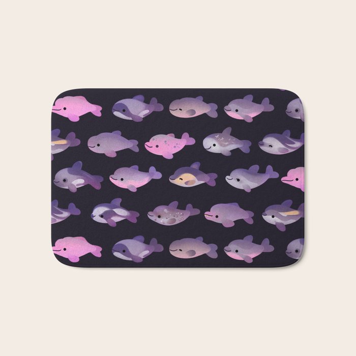 Dolphin Day - dark Bath Mat Gallery Image 1