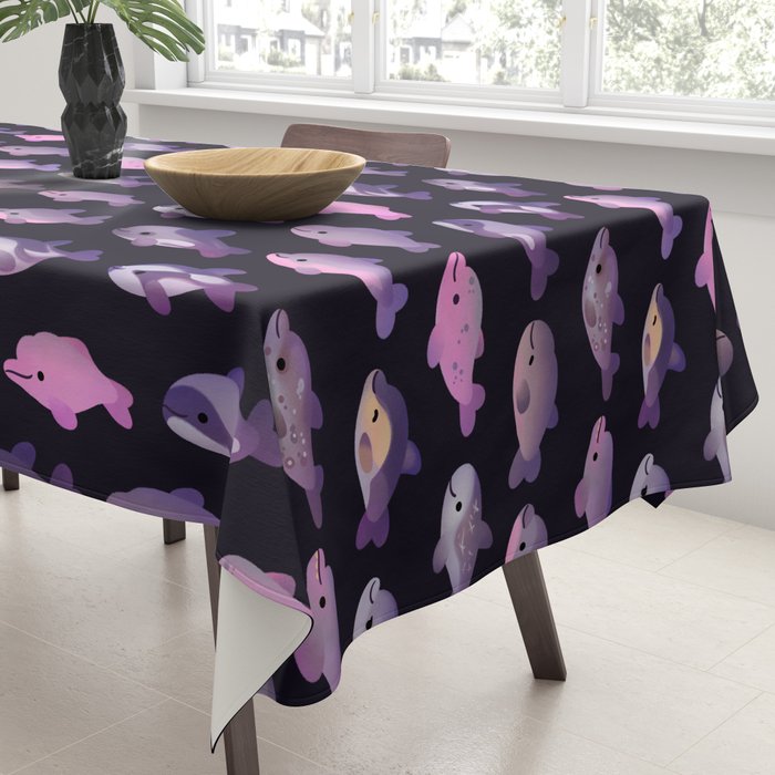 Dolphin Day - dark Tablecloth Gallery Image 3