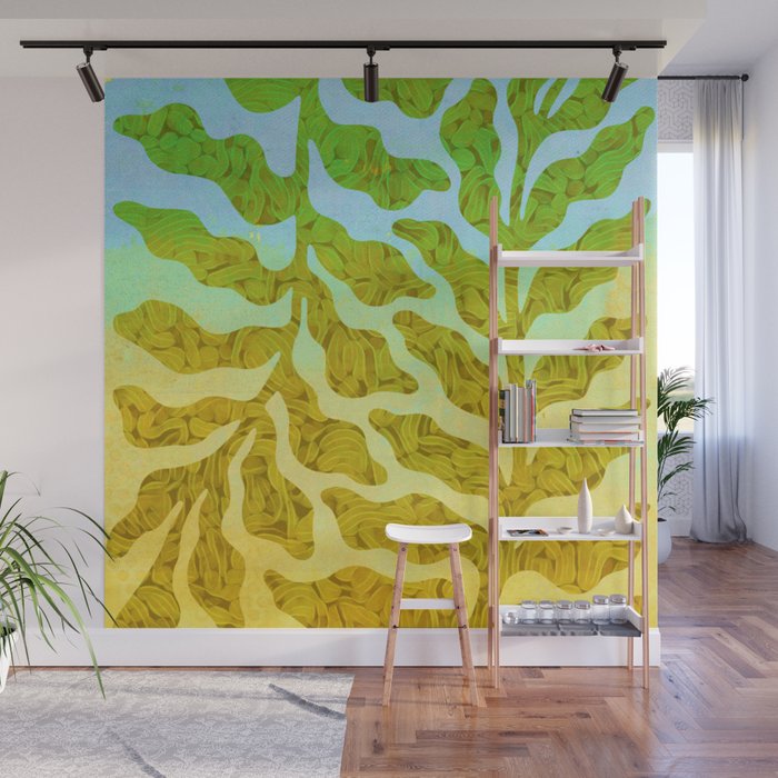 Abstract Tropical Botanical Dream Wall Mural Gallery Image 1