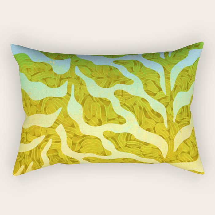 Abstract Tropical Botanical Dream Rectangular Pillow Gallery Image 1