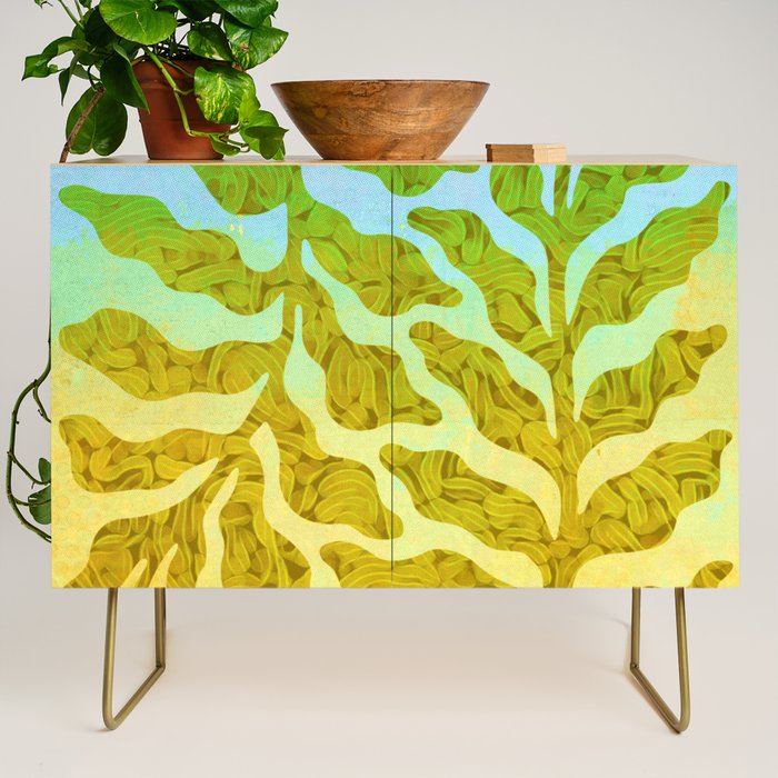 Abstract Tropical Botanical Dream Credenza Gallery Image 1