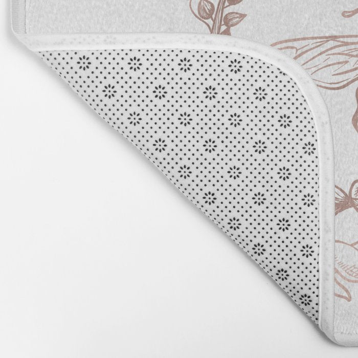 Queen Bee in Rose Gold Pink Bath Mat Gallery Image 2