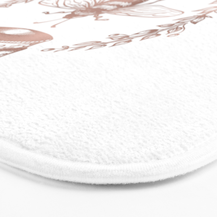 Queen Bee in Rose Gold Pink Bath Mat Gallery Image 3