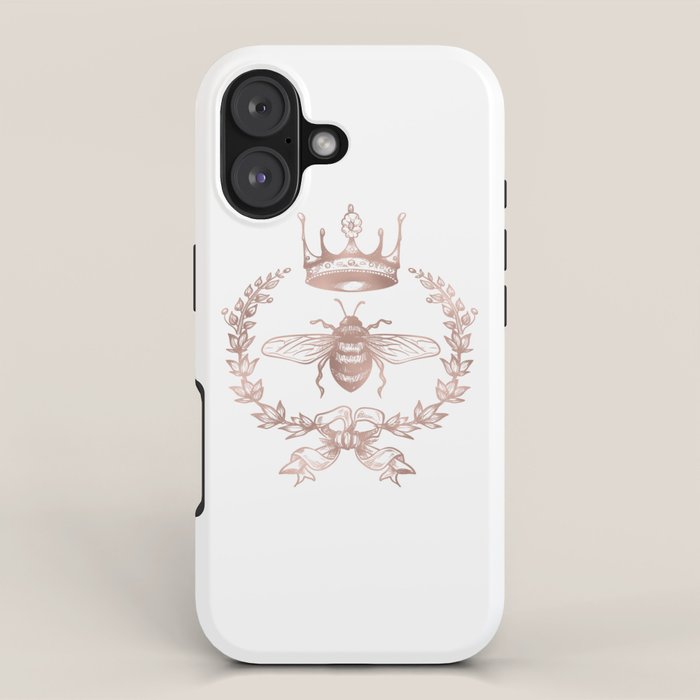 Queen Bee in Rose Gold Pink iPhone Case Gallery Image 1