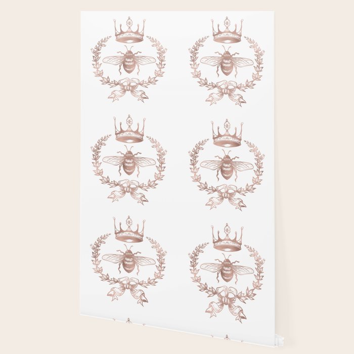 Queen Bee in Rose Gold Pink Wallpaper Gallery Image 2
