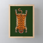 TIBETAN TIGER RUG-green Mini Art Print Gallery Image 1