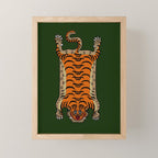 TIBETAN TIGER RUG-green Mini Art Print Gallery Image 1