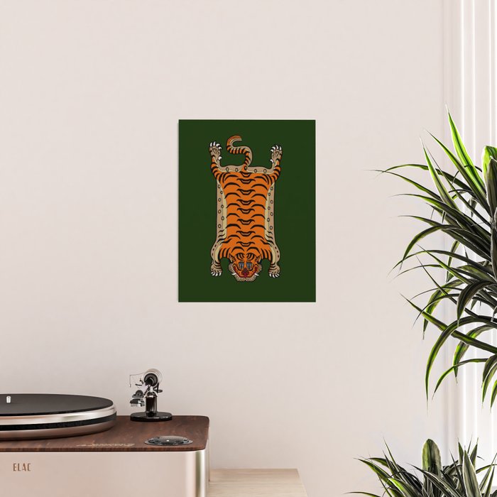 TIBETAN TIGER RUG-green Poster Gallery Image 2