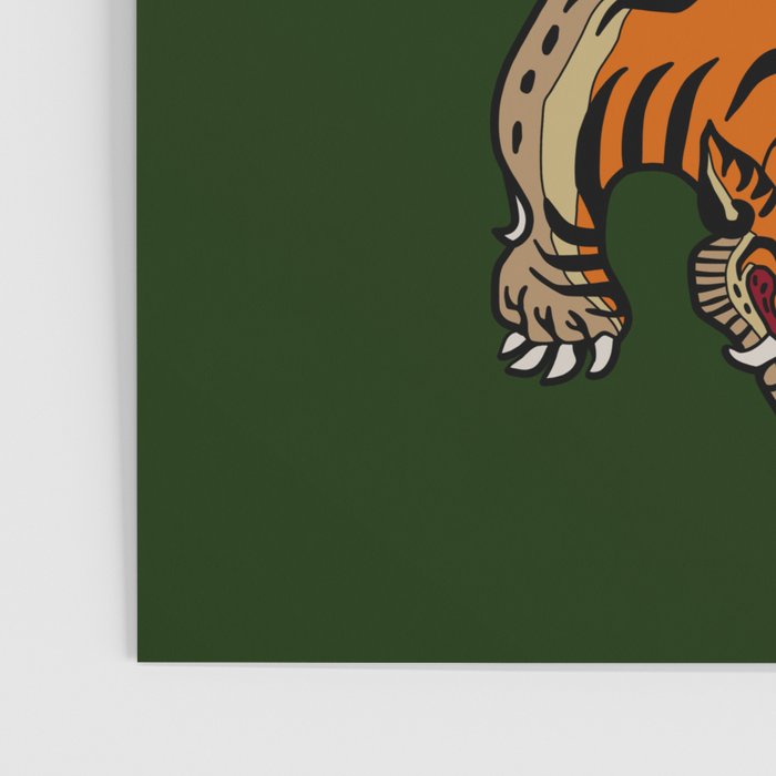 TIBETAN TIGER RUG-green Poster Gallery Image 3