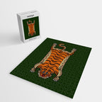 TIBETAN TIGER RUG-green Jigsaw Puzzle Gallery Image 2