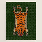 TIBETAN TIGER RUG-green Jigsaw Puzzle Gallery Image 1