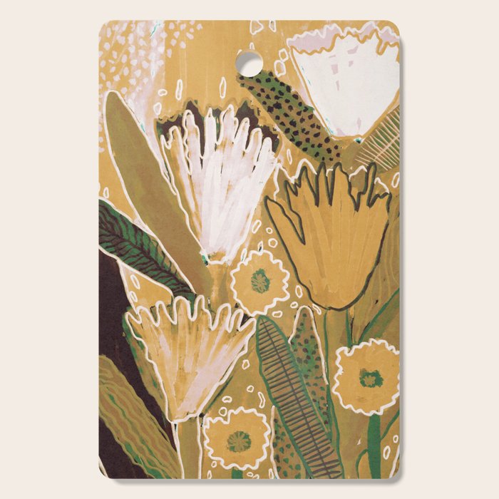 Magic Wildflowers / Yellow & Green Cutting Board Gallery Image 1