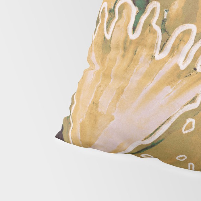Magic Wildflowers / Yellow & Green Pillow Sham Gallery Image 4