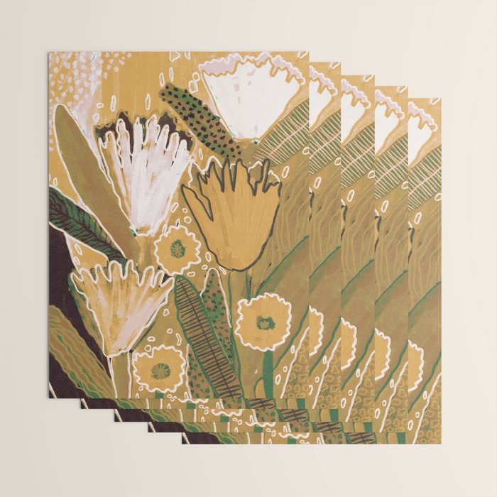Magic Wildflowers / Yellow & Green Wrapping Paper Gallery Image 3