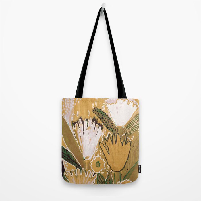 Magic Wildflowers / Yellow & Green Tote Bag Gallery Image 2