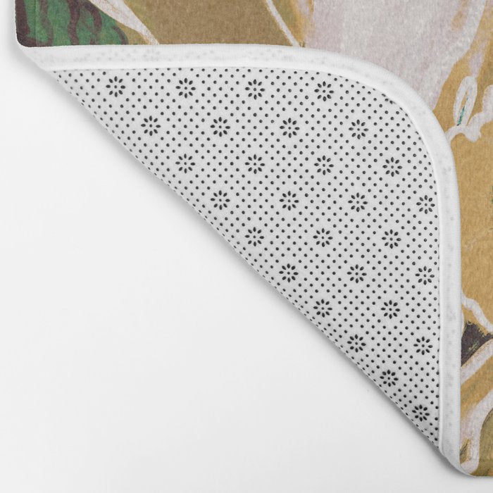 Magic Wildflowers / Yellow & Green Bath Mat Gallery Image 2