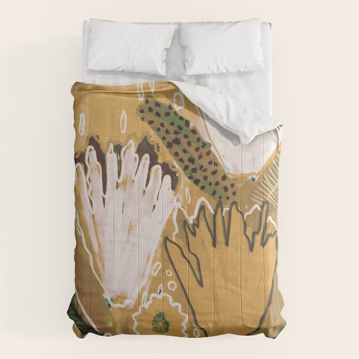 Magic Wildflowers / Yellow & Green Comforter Gallery Image 1