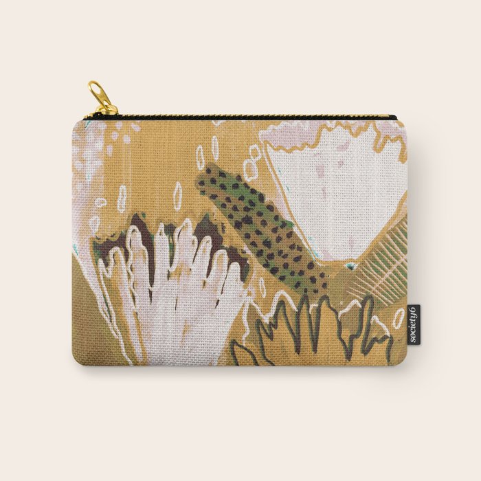 Magic Wildflowers / Yellow & Green Carry All Pouch Gallery Image 1