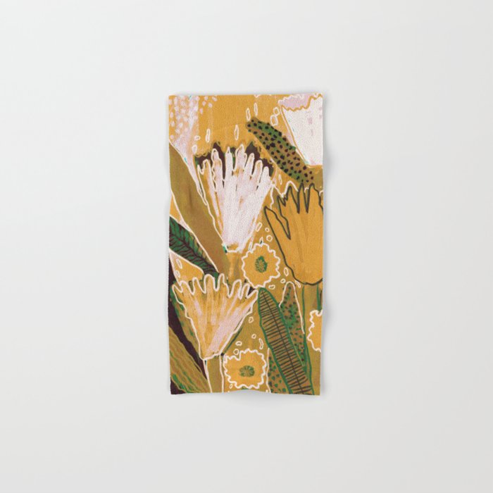 Magic Wildflowers / Yellow & Green Bath Towel Gallery Image 1