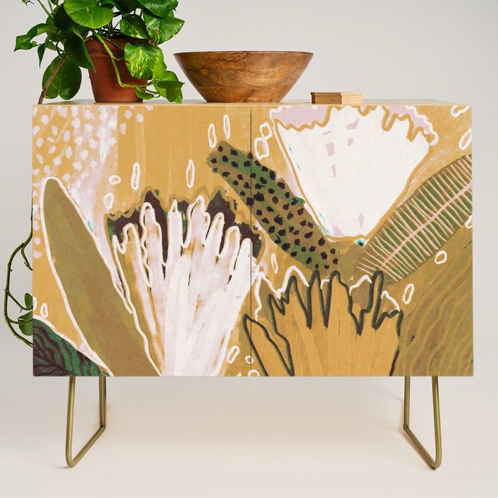 Magic Wildflowers / Yellow & Green Credenza Gallery Image 1