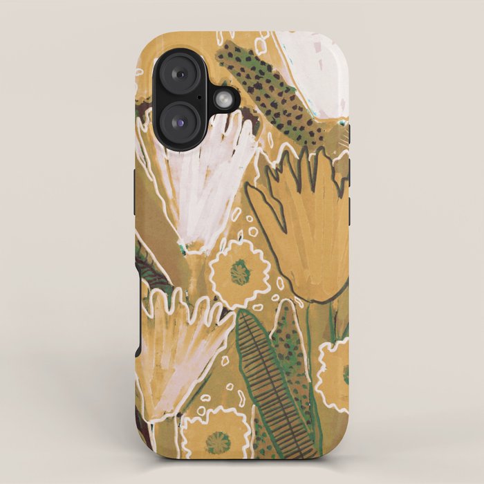 Magic Wildflowers / Yellow & Green iPhone Case Gallery Image 1