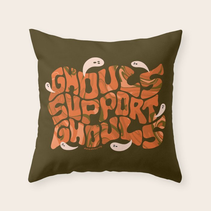 Ghouls Support Ghouls Throw Pillow Gallery Image 6