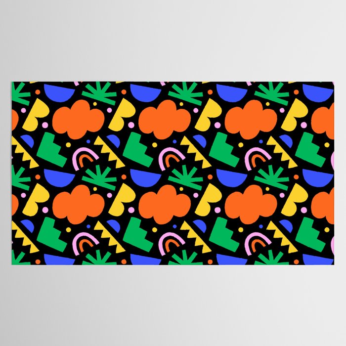 Creative colorful organic shape art pattern Tablecloth Gallery Image 2
