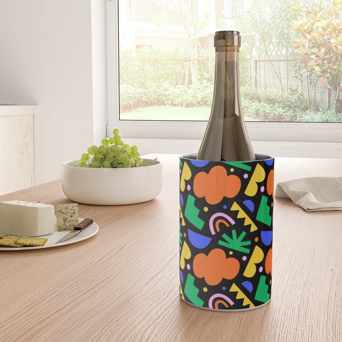 Creative colorful organic shape art pattern Wine Chiller Gallery Image 4