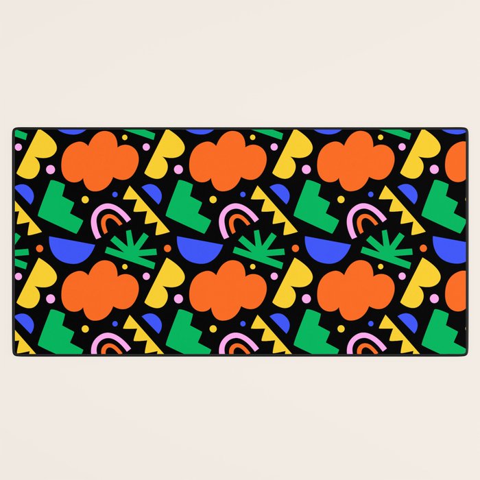 Creative colorful organic shape art pattern Desk Mat Gallery Image 3