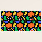 Creative colorful organic shape art pattern Desk Mat Gallery Image 3