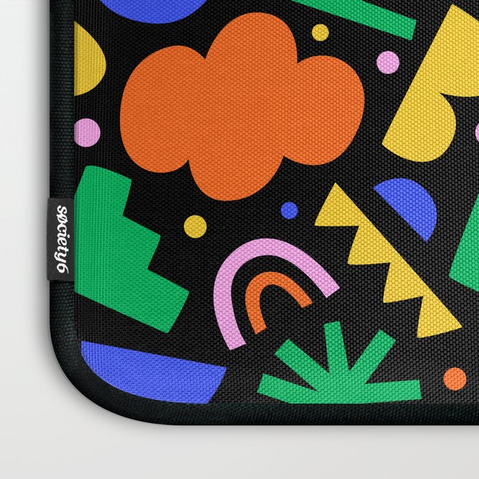 Creative colorful organic shape art pattern Laptop Sleeve Gallery Image 3
