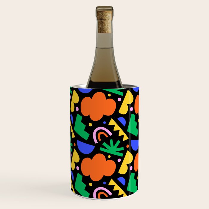 Creative colorful organic shape art pattern Wine Chiller Gallery Image 2