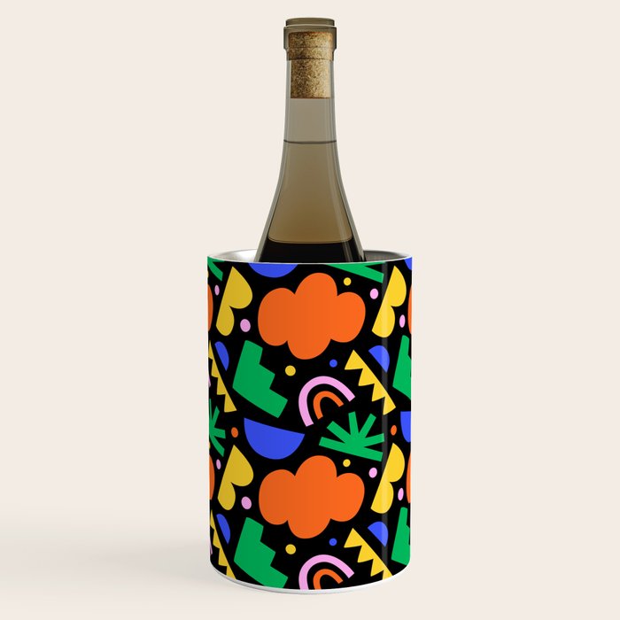 Creative colorful organic shape art pattern Wine Chiller Gallery Image 3