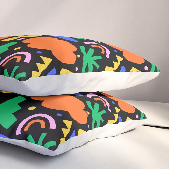 Creative colorful organic shape art pattern Pillow Sham Gallery Image 3