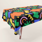 Creative colorful organic shape art pattern Tablecloth Gallery Image 1