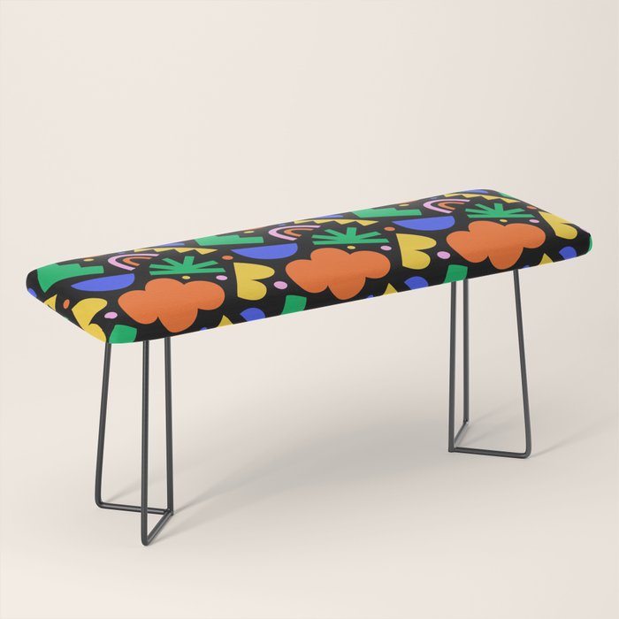 Creative colorful organic shape art pattern Bench Gallery Image 1