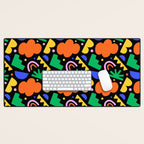 Creative colorful organic shape art pattern Desk Mat Gallery Image 1