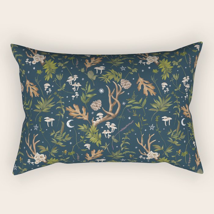 Whimsical Woodland Night Rectangular Pillow Gallery Image 2