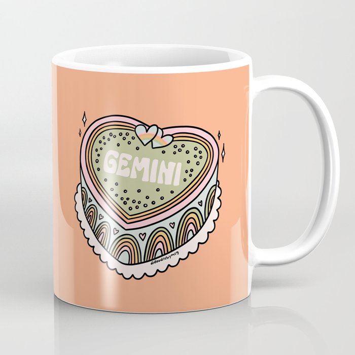 Gemini Heart Cake Coffee Mug Gallery Image 1