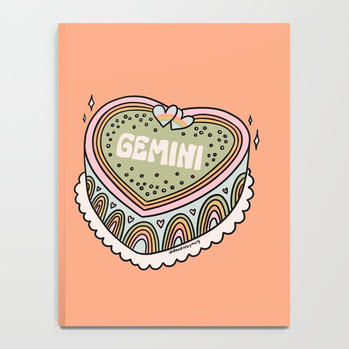 Gemini Heart Cake Notebook Gallery Image 4
