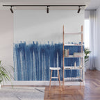 Indigo Abstract Brush Strokes | No. 5 Wall Mural Gallery Image 1