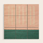 N28 - Anthropologie Traditional Moroccan Style Pink Texture Wood Wall Art Gallery Image 1