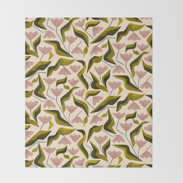 Funky Tulips Throw Blanket Gallery Image 2