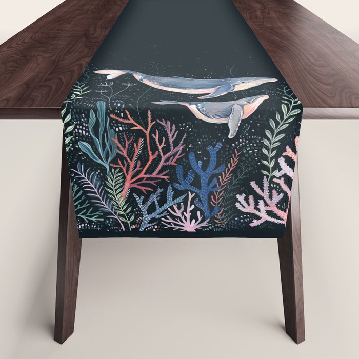 Whales and Coral Table Runner Gallery Image 1