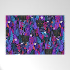 Black Panther Pattern #panther #blackpanther Welcome Mat Gallery Image 1