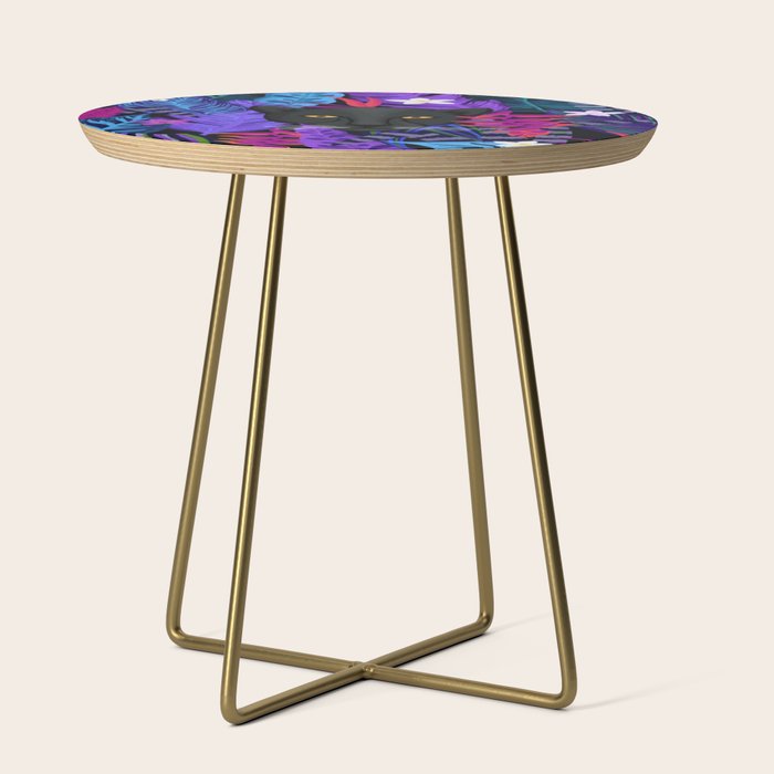 Black Panther Pattern #panther #blackpanther Side Table Gallery Image 1