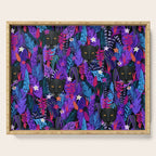 Black Panther Pattern #panther #blackpanther Serving Tray Gallery Image 1
