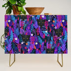 Black Panther Pattern #panther #blackpanther Credenza Gallery Image 1