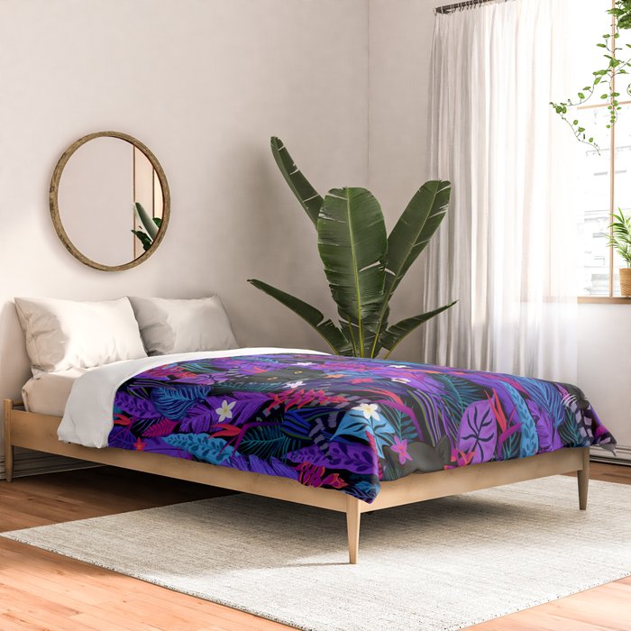 Black Panther Pattern #panther #blackpanther Comforter Gallery Image 2
