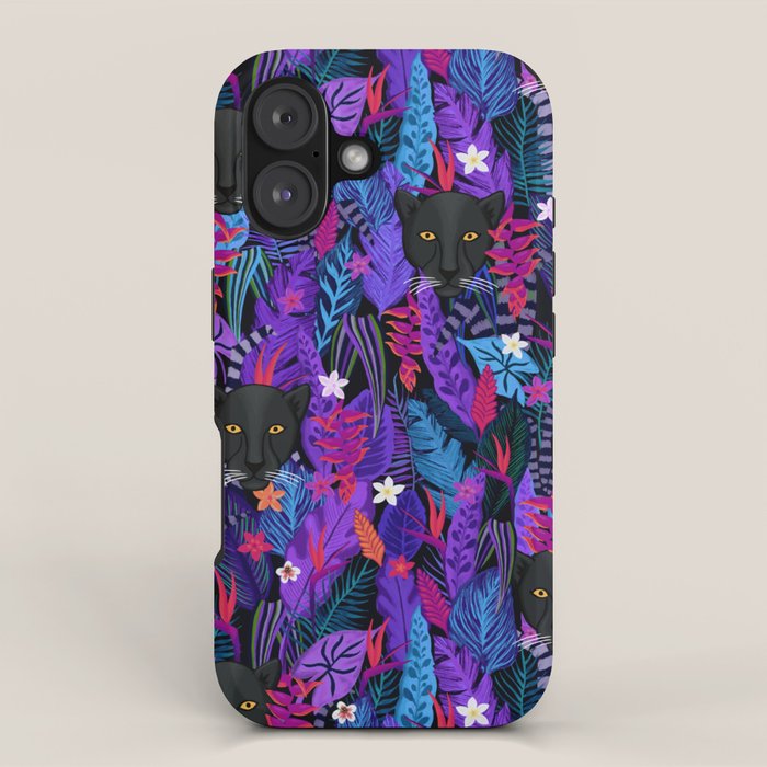 Black Panther Pattern #panther #blackpanther iPhone Case Gallery Image 1